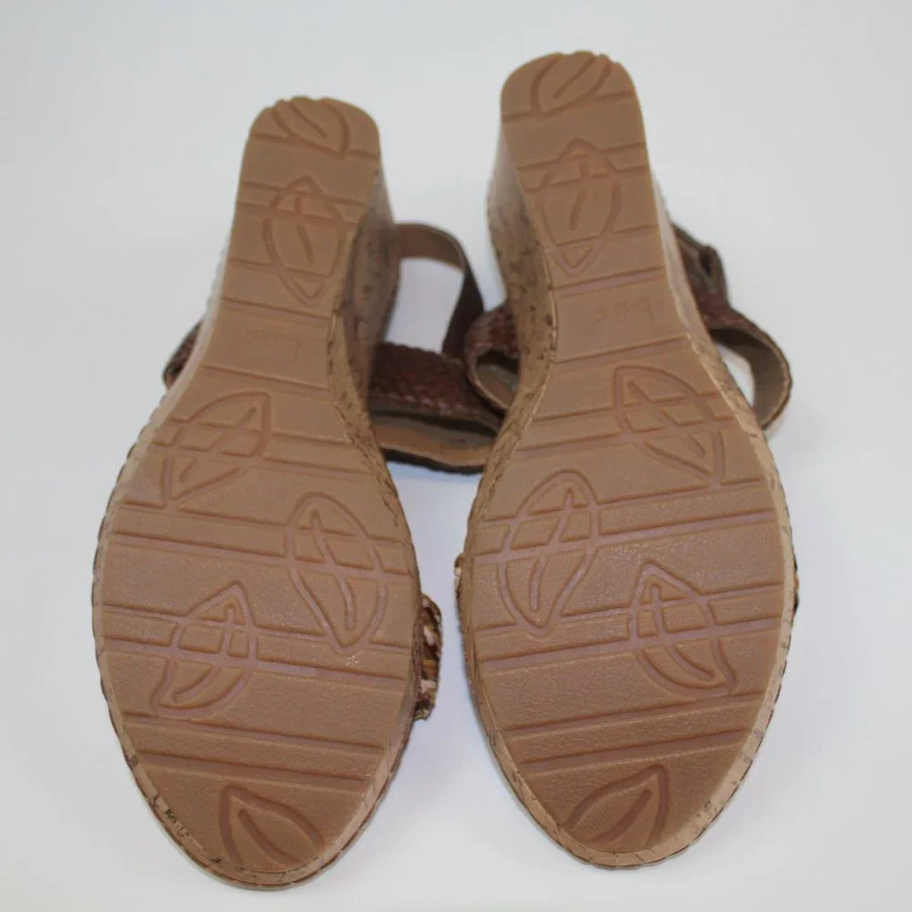 BOC Born Concept Brown Cork Wedge Woven Ankle Strap Sandals Womens Size 11 NEW - Picture 9 of 9